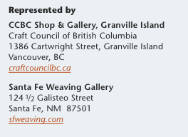 Represented by CCBC Shop & Gallery, Granville Island Craft Coun